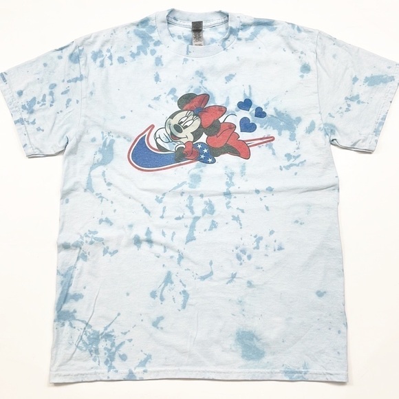 Disney Minnie Mouse Nike blue tie dye short sleeve graphic t-shirt - Picture 1 of 5